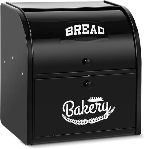 restaurant metal bread box two drawer|Cal.